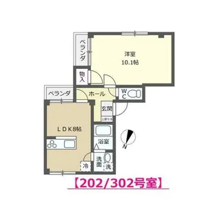 ラ・ヴィアンローズ【3階】の間取り