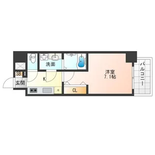 SーRESIDENCE福島玉川Uno【5階】の間取り