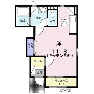 メゾン・クラールB【1階】の間取り
