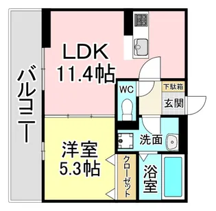 福岡県北九州市小倉北区今町2【アパート】の間取り