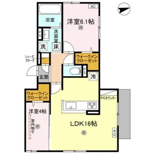 兵庫県西宮市上甲子園1【アパート】の間取り