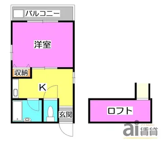東京都清瀬市松山1【アパート】の間取り
