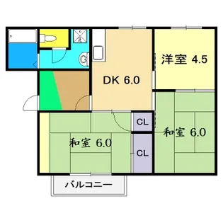 YMハイツ(若草町)【1階】の間取り