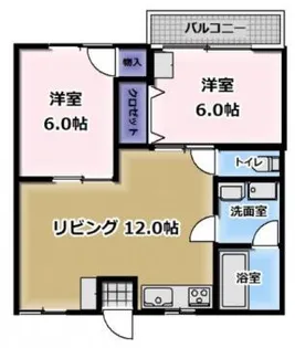 オリーブコート東川口【1階】の間取り