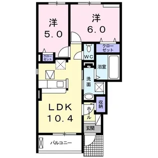 ハレ オオノ II【1階】の間取り