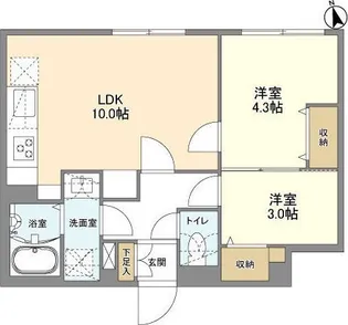 東京都新宿区戸山1【マンション】の間取り
