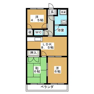 すずの樹ハイツ【3階】の間取り