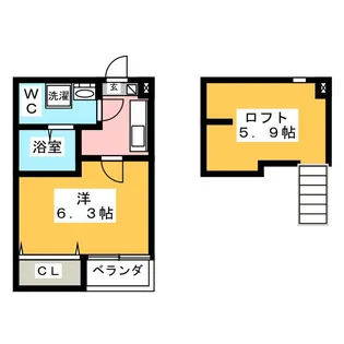 ASSO 台原【1階】の間取り