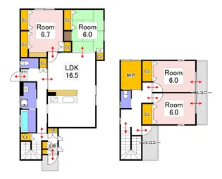 岡山県岡山市北区今保【一戸建】の間取り
