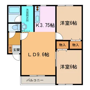 ノースプロムナード66A【2階】の間取り