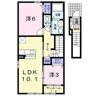 ノーブル村上【2階】の間取り