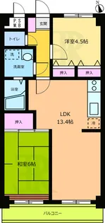グリーンステージいぶき野I【2階】の間取り