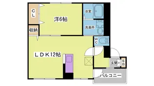 プランドール谷上【3階】の間取り
