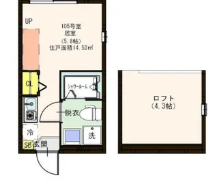 ハーモニーテラス柳原IV【1階】の間取り