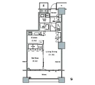 東京都中央区勝どき6【マンション】の間取り
