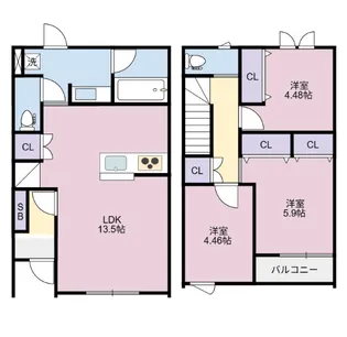 3LDKの間取り画像