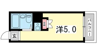 ネオダイキョー三宮【3階】の間取り