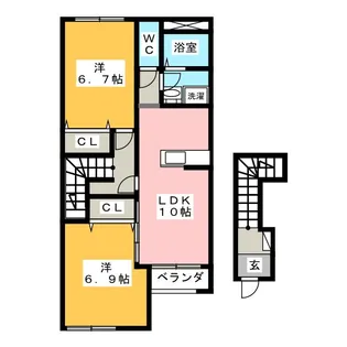 アンジェラ I【2階】の間取り