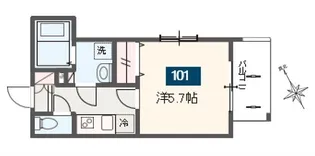 MELDIA六角橋1丁目【1階】の間取り