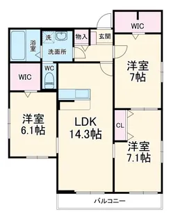 メゾン・ド・サムディ【1階】の間取り