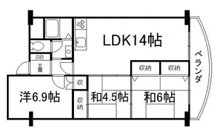 ファミール伏見C棟【11階】の間取り
