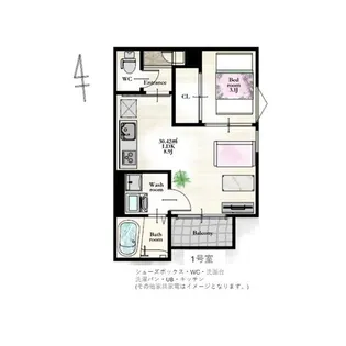 REキャスバルクォーレ長町南【1階】の間取り