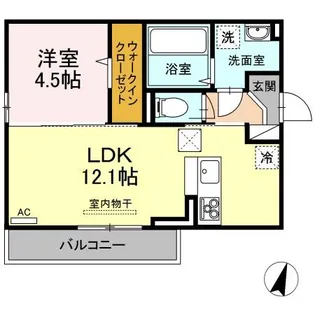 ビバル上近江 101【1階】の間取り