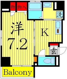 ディアコート蔵前【7階】の間取り