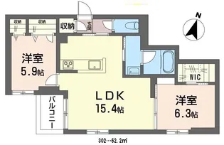 シャーメゾン サチ【3階】の間取り
