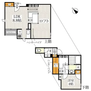 CB和白ソリエボ【2階】の間取り