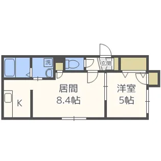 アクアトピア福住【4階】の間取り