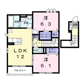 神奈川県小田原市小八幡3【アパート】の間取り