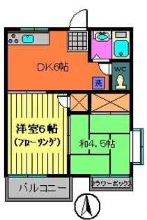 ファミーユみき【2階】の間取り