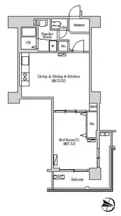 東京都港区芝浦4【マンション】の間取り
