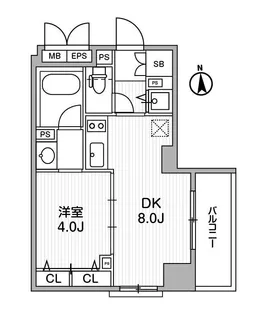 クリオ三田ラ・モード【2階】の間取り