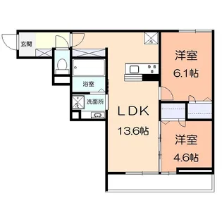 サンパティーク矢部【1階】の間取り