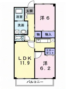 グランディール【3階】の間取り