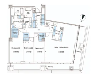 二番町テラス【12階】の間取り