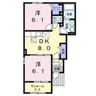 サンシャイン II【1階】の間取り
