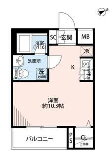 プレール・ドゥーク方南町【3階】の間取り