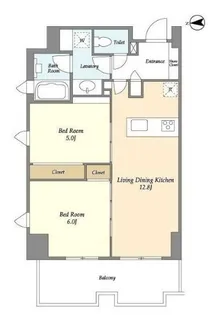 リバーレ麻布十番【5階】の間取り