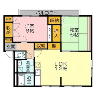 メゾンドパルテールB【2階】の間取り