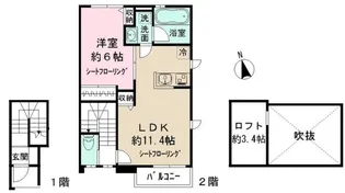 千葉県船橋市習志野台2【アパート】の間取り
