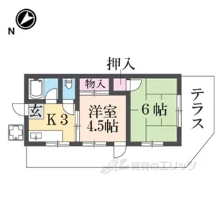 あやめ池パンション【2階】の間取り