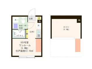 ハーモニーテラス白鷺【1階】の間取り