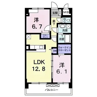 ポエム藤の木【4階】の間取り