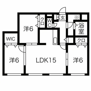 北海道札幌市西区宮の沢一条5【マンション】の間取り