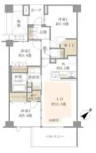 東京都新宿区中落合2【マンション】の間取り