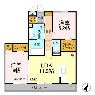 グランフェリシア【3階】の間取り