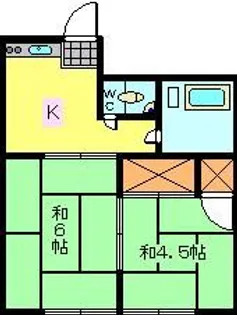 コーポフジ【2階】の間取り